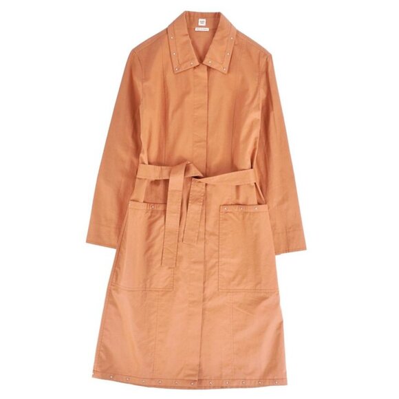 Hermes Shirt Dress with Belt Studded Cot